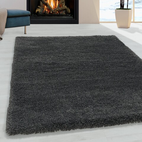Covor Fluffy Stroud, Decorino, 120x170 cm, polipropilena, gri
