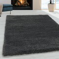 Covor Fluffy Stroud, Decorino, 120x170 cm, polipropilena, gri