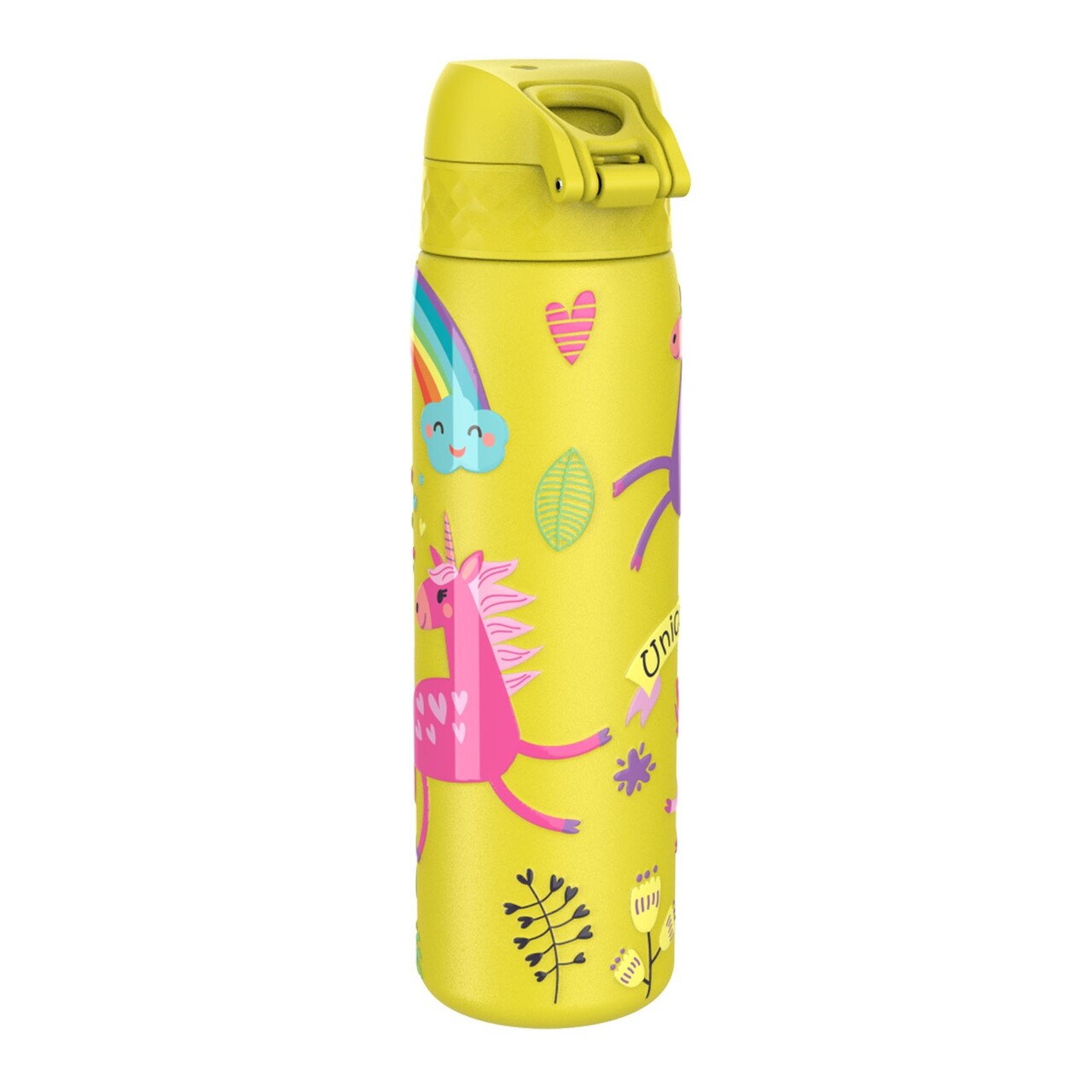 Sticla apa pentru copii Slim, inox, 600ml, Yellow, Unicorns - Ion8 - view 3