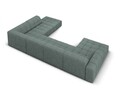 Coltar panoramic dreapta 7 locuri, Jennifer-140, Micadoni Home, 364x262x70 cm, tesatura chenille din poliester, petrol