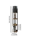 Lampadar, FullHouse, 390FLH1162, PAL, Negru / Natural