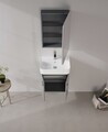 Dulap de baie cu chiuvetă, Hanah Home, Orbit 55, Gri