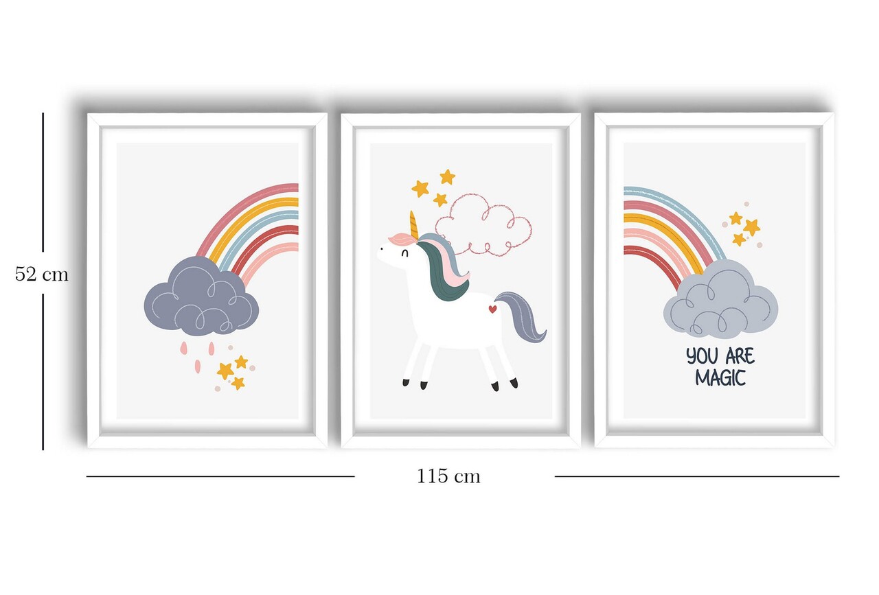 Set 3 tablouri decorative, 3p3752softct-017, Lemn, Multicolor - view 4