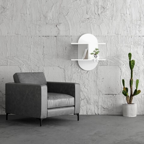 Raft auro, decortie, 67x22x74 cm, pal melaminat, alb