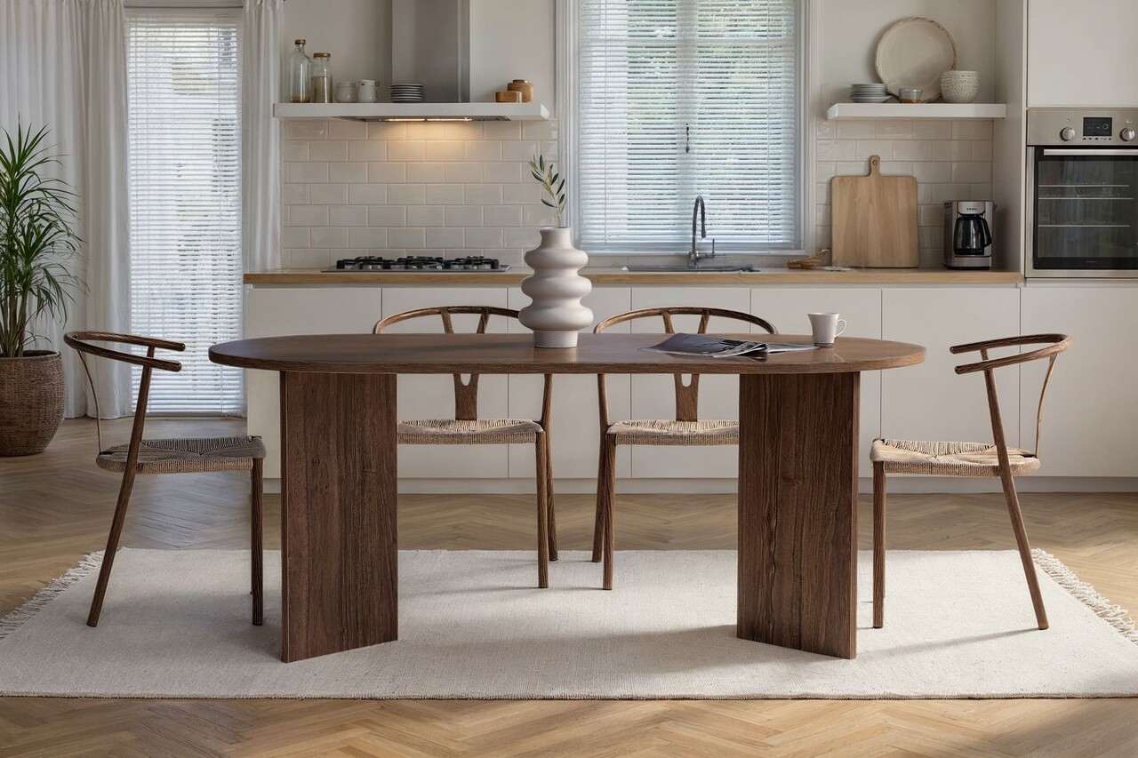 Masa, Nordure, Sablin, 180x75x90 cm, Maro - imagine 2