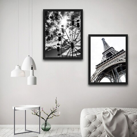 Set 2 tablouri decorative, Paris Set, PAL, Hartie, Multicolor