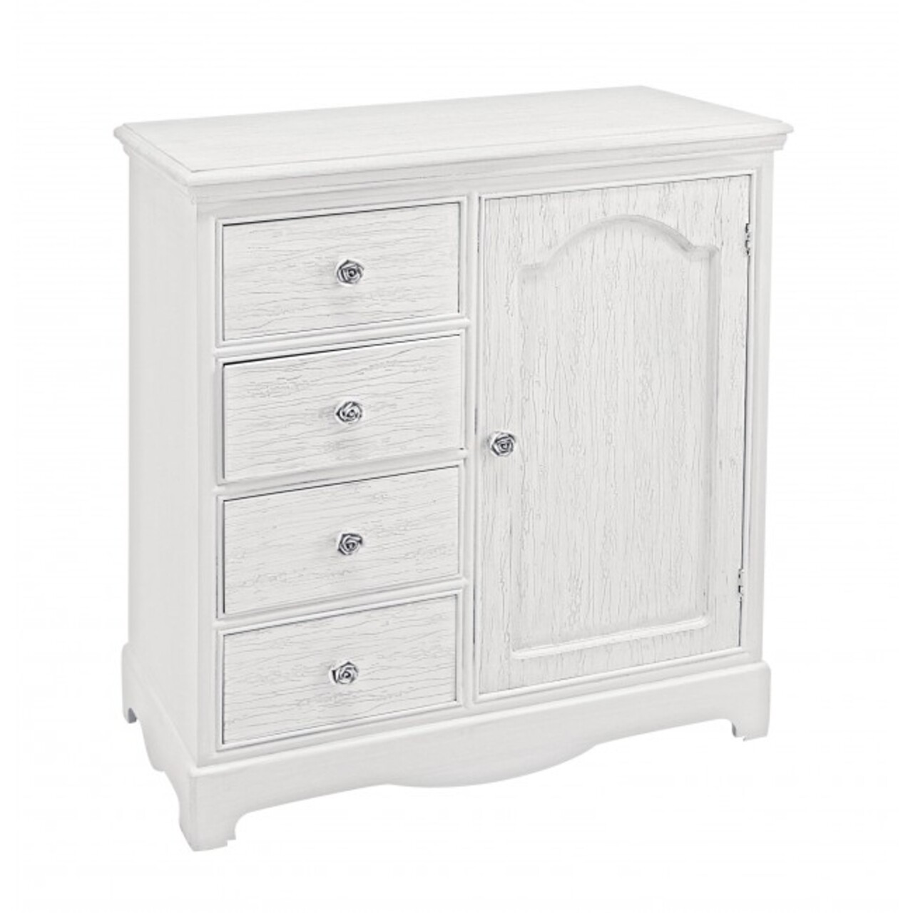 Bufet inferior, Blanc, Bizzotto, 66x32.5x80 cm, MDF, alb, finisaj mat
