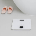 Cantar digital pentru baie, Brabantia, White, 30x30x4.3 cm, fara baterii, polipropilena/sticla, alb