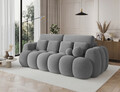Canapea extensibila 3 locuri ELTAP, Cotonn, 256x119x105 cm, lemn/poliester, gri