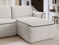 Coltar dreapta 4 locuri ELTAP, Ume, 287x190x88 cm, lemn/poliester, alb/maro inchis