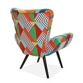 Scaun, Versa, Patchwork Brais, 83 x 72 x 70 cm, lemn/poliester, multicolor