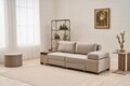 Canapea extensibila 3 locuri, Balcab Home, 825BLC4312, Lemn, Crem