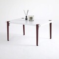 Masuta de cafea, Logg, Neda, 90x45x60 cm, Alb / Burgundia