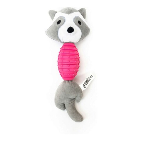 Jucarie cu sunet pentru caini zar racoon, gloria, 33 cm, poliester/cauciuc