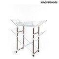 Uscator de haine pliabil pe roti, Flareck InnovaGoods, 161 x 205 x 87 cm, otel