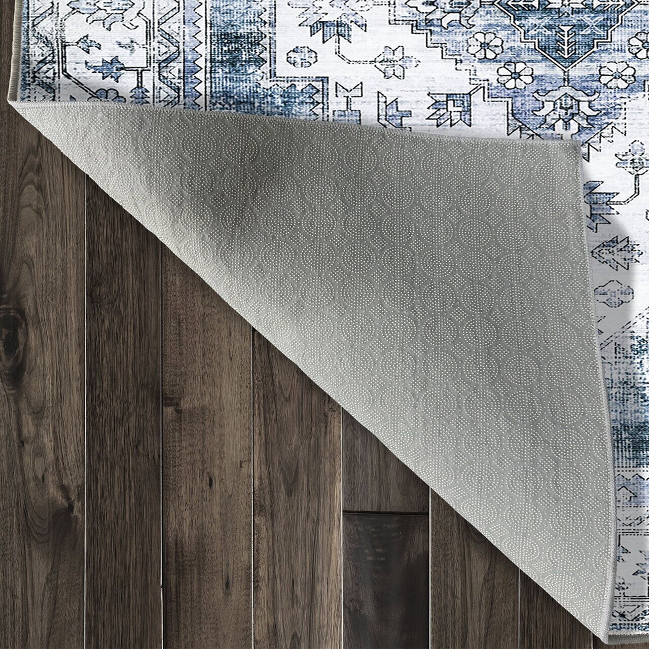 Covor, Kece-Fr84, 160x230 cm, Albastru — imaginea 6