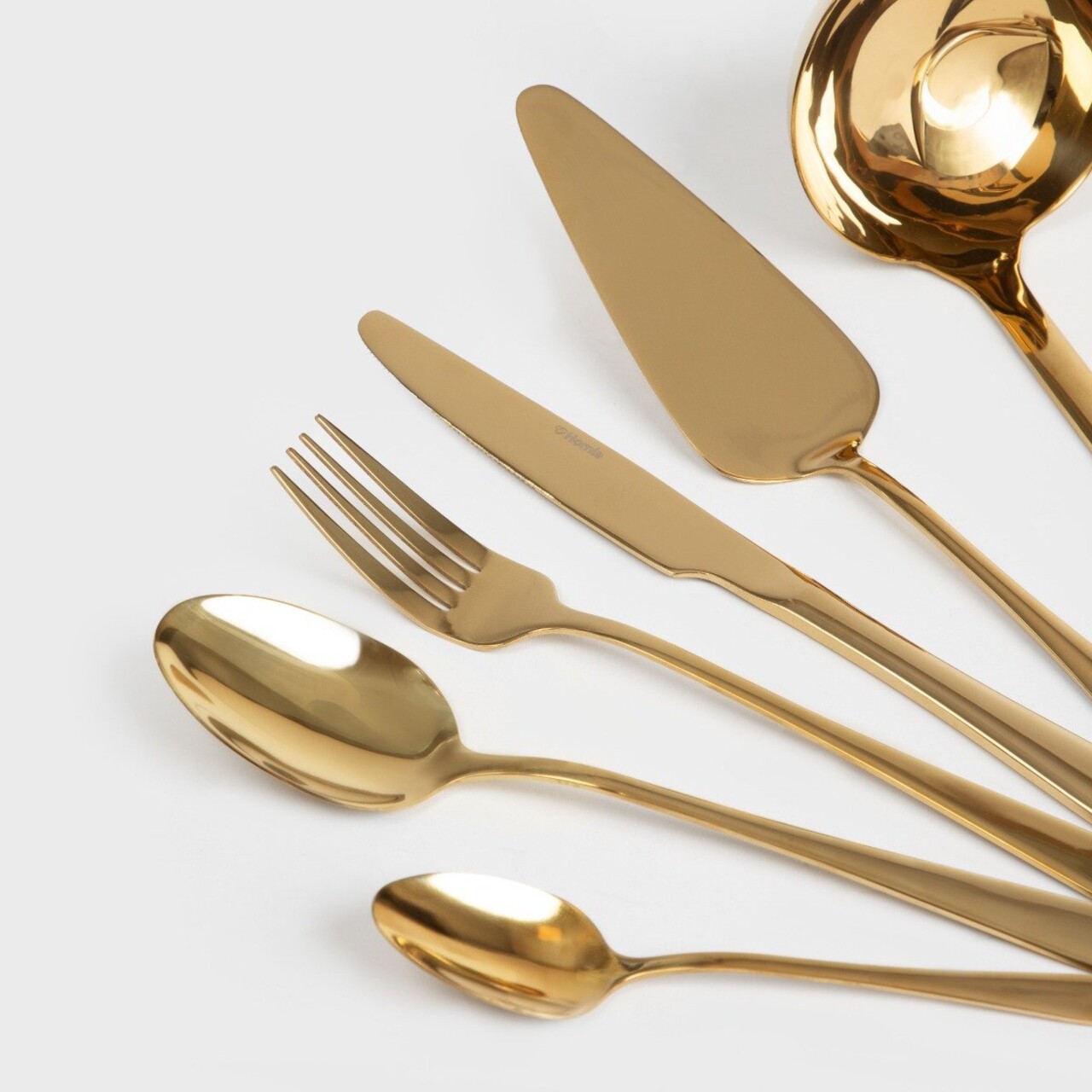 Set tacamuri pentru 4 persoane, 18 piese, Abele, Homla, inox, auriu - 2 | YEO