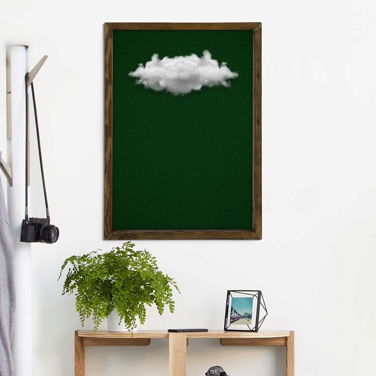 Tablou decorativ, BUL001, MDF, Imprimat UV, Verde / Alb / Nuc