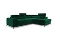 Coltar extensibil dreapta 4 locuri, ELTAP, Lau-34, Laurence, 278x205x92 cm, lemn/poliester, verde inchis