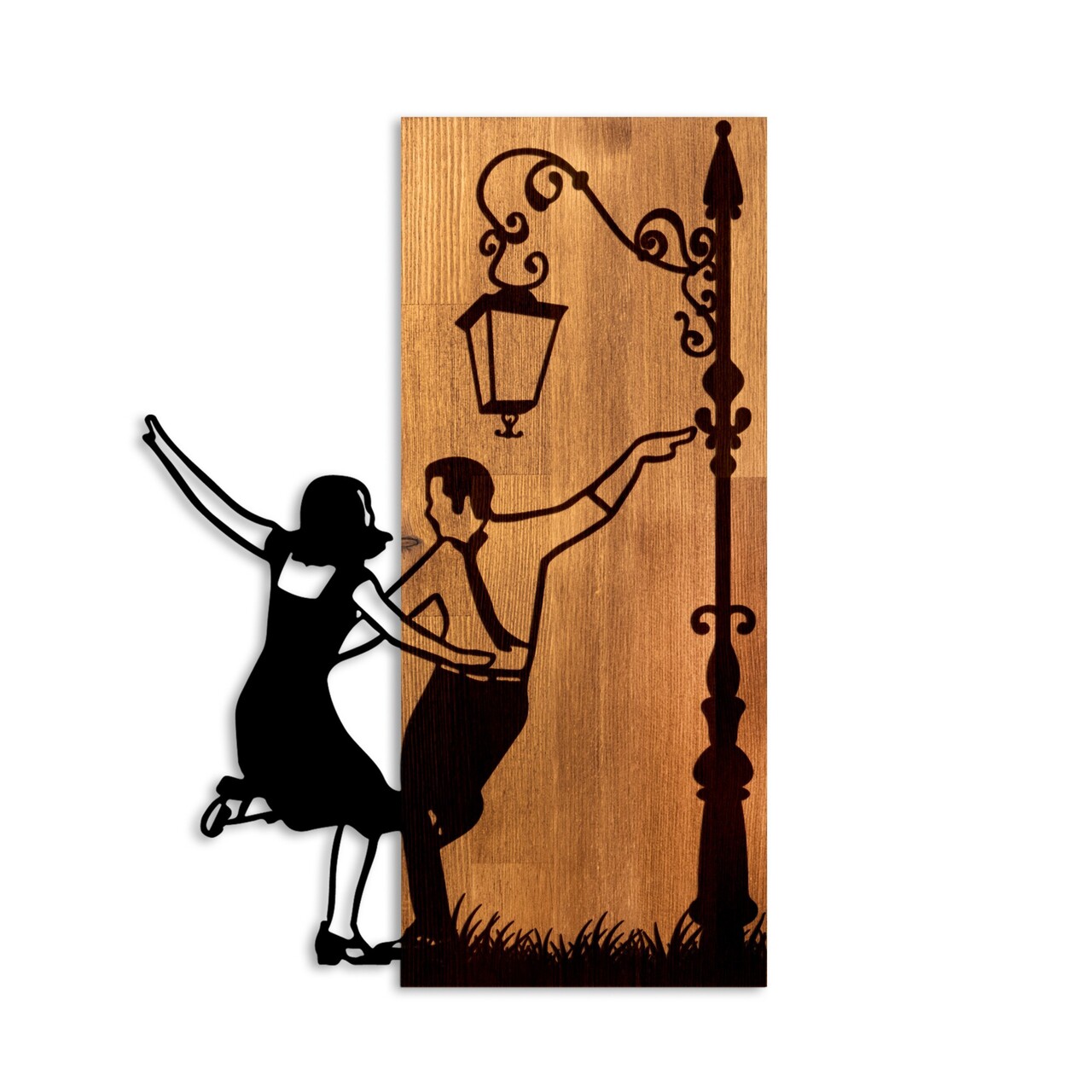 Decoratiune de perete, La La Land, Lățime: 42 cm, Nuc / Negru - view 5