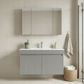 Set Dulap de Baie cu Chiuvetă și Oglindă (2 Piese), Hanah Home, Tivoli 100, Cașmir mat