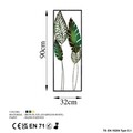 Decoratiune de perete, Nezgep 3, Metal, Dimensiune: 32 x 90 cm, Multicolor