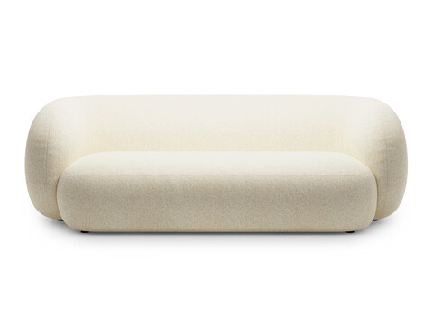Canapea modulara 3 locuri, Kate, Micadoni, 213x99x76 cm, tesatura structurata, bej deschis