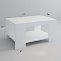 Masuta de cafea, Inarch, Lina, 90x43 cm, PAL, Alb