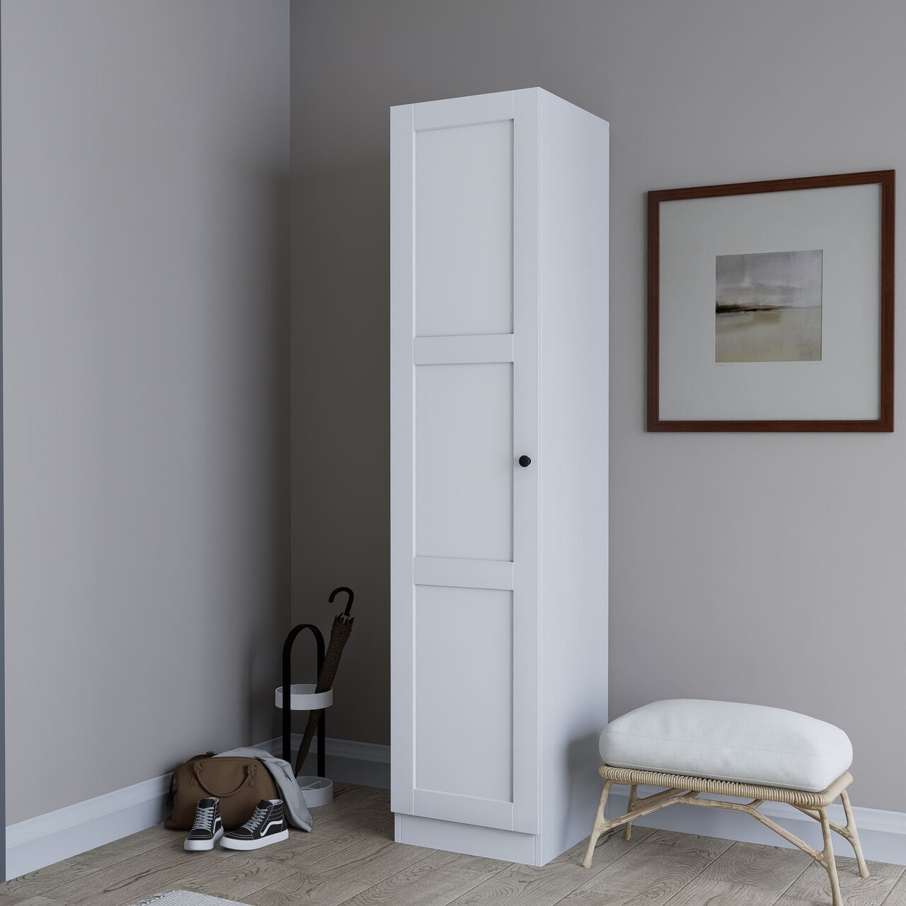 Dulap multifunctional, Miwood, Lucas 1600-67, Alb - 1 | YEO