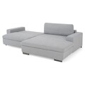 Coltar extensibil cu sezlong dreapta, Livorno, L.303 l.183/99 H.85, stofa, gri deschis