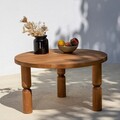 Masuta de cafea, Neostill, Ida 70, 70x40x70 cm, Lemn masiv, Castan