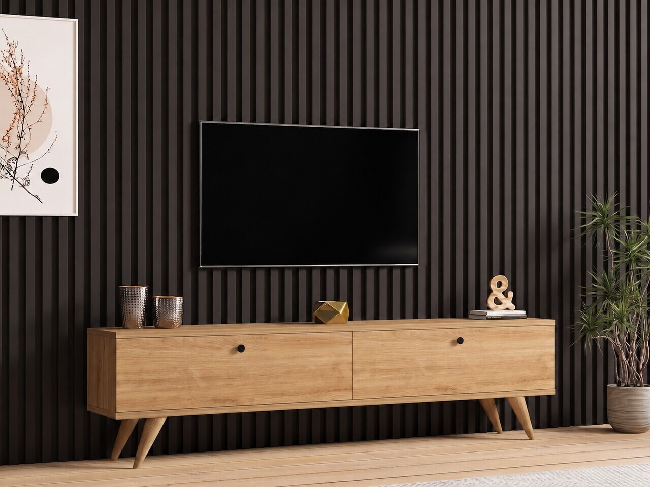 Comoda TV, Hanah Home, Paris 140, 140x40x25 cm, Maro