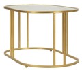 Masuta de cafea Antalia, Mauro Ferretti, 90x50x45 cm, fier/sticla, auriu