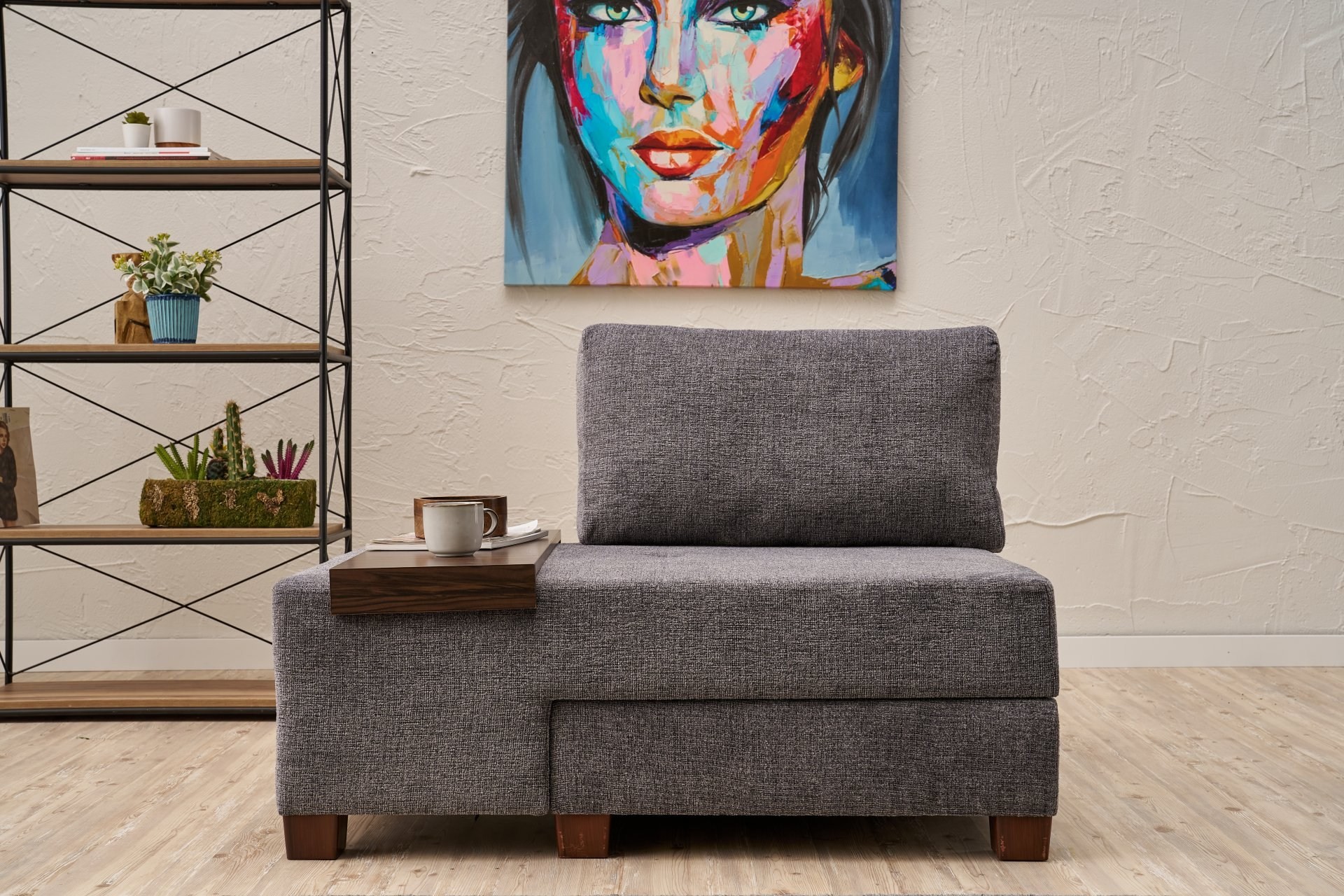 Fotoliu extensibil, Atelier del Sofa, 613LFS1170, Gri