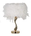 Lampa de masa Cart, Mauro Ferretti, 1 x E27, 40W, 25x47 cm, fier, auriu/alb
