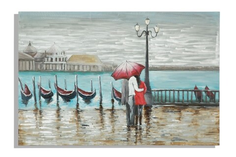 Tablou decorativ venice, mauro ferretti, 120x80 cm, canvas pictat manual, multicolor