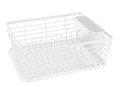 Scurgator de vase cu suport pentru tacamuri Drip, Wenko, 36x30x15 cm, metal/polipropilena, alb
