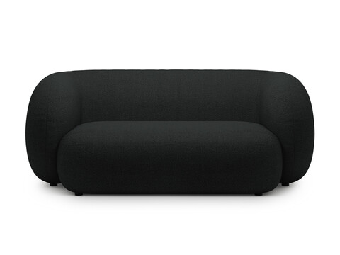 Canapea modulara 2 locuri, Kate, Micadoni, 183x99x76 cm, tesatura boucle, negru