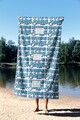 Prosop de plaja, Astacura, Surfing Time Hawaii 70, 70x130 cm, 70% poliester/30% poliamida, Multicolor