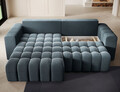 Coltar extensibil stanga 4 locuri ELTAP, Bon-221, Bonett, 250x175x92 cm, lemn/poliester, albastru