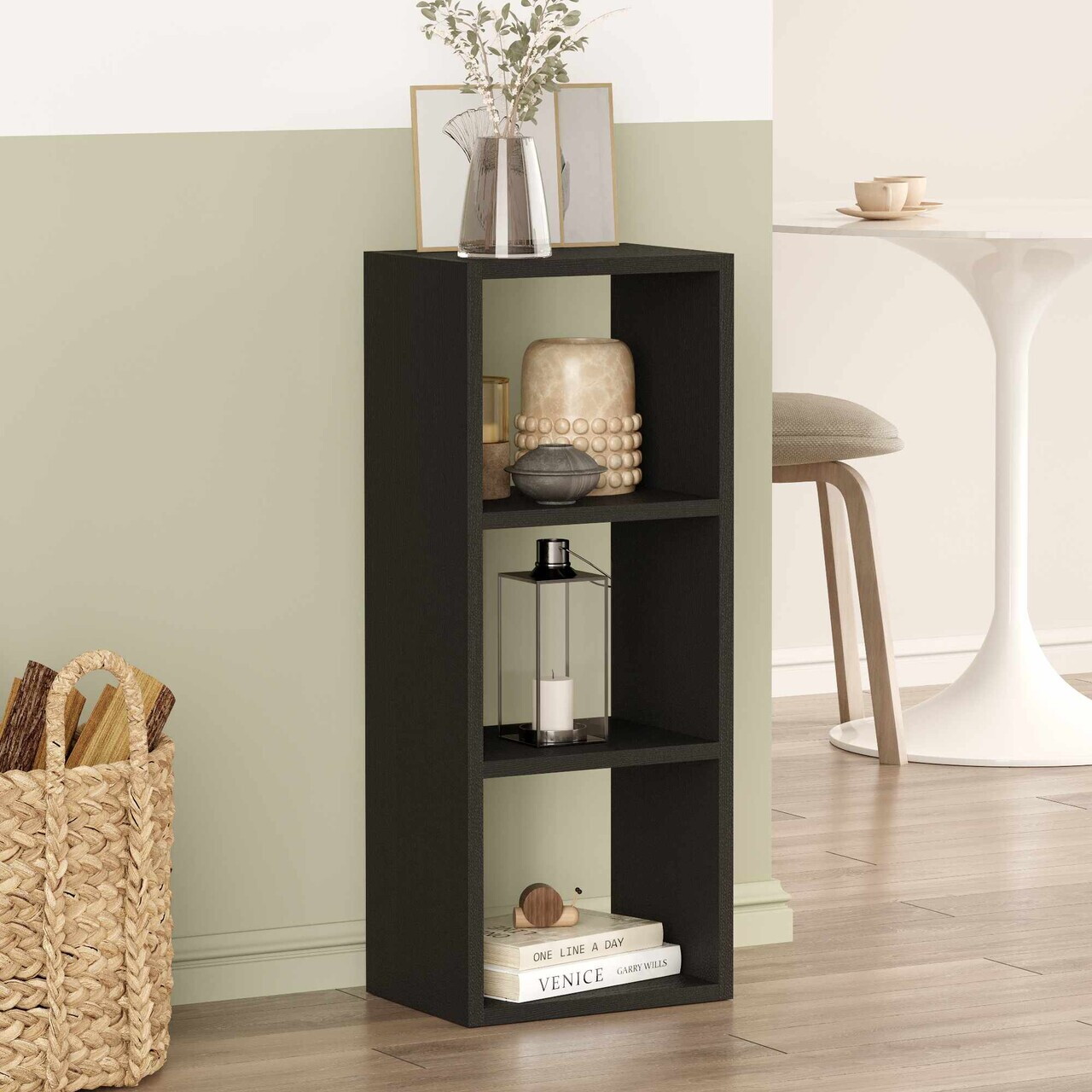 Corp biblioteca Hanah Home Canaria 32.5x81x23.5 cm PAL Negru