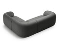 Coltar dreapta 4 locuri, Kate, Micadoni, 252x220x76 cm, tesatura boucle, gri inchis