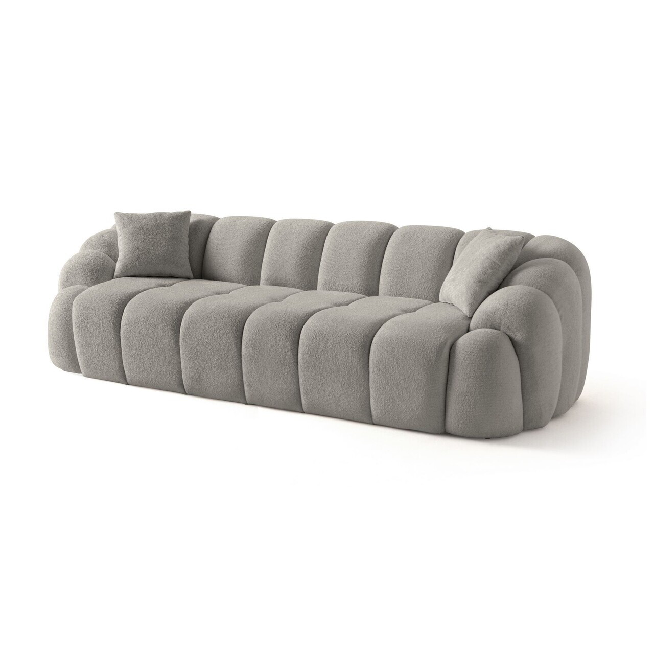 Canapea cu 4 locuri, Atelier del Sofa, 752EST2306, Lemn de carpen/PAL melaminat, Gri - view 3