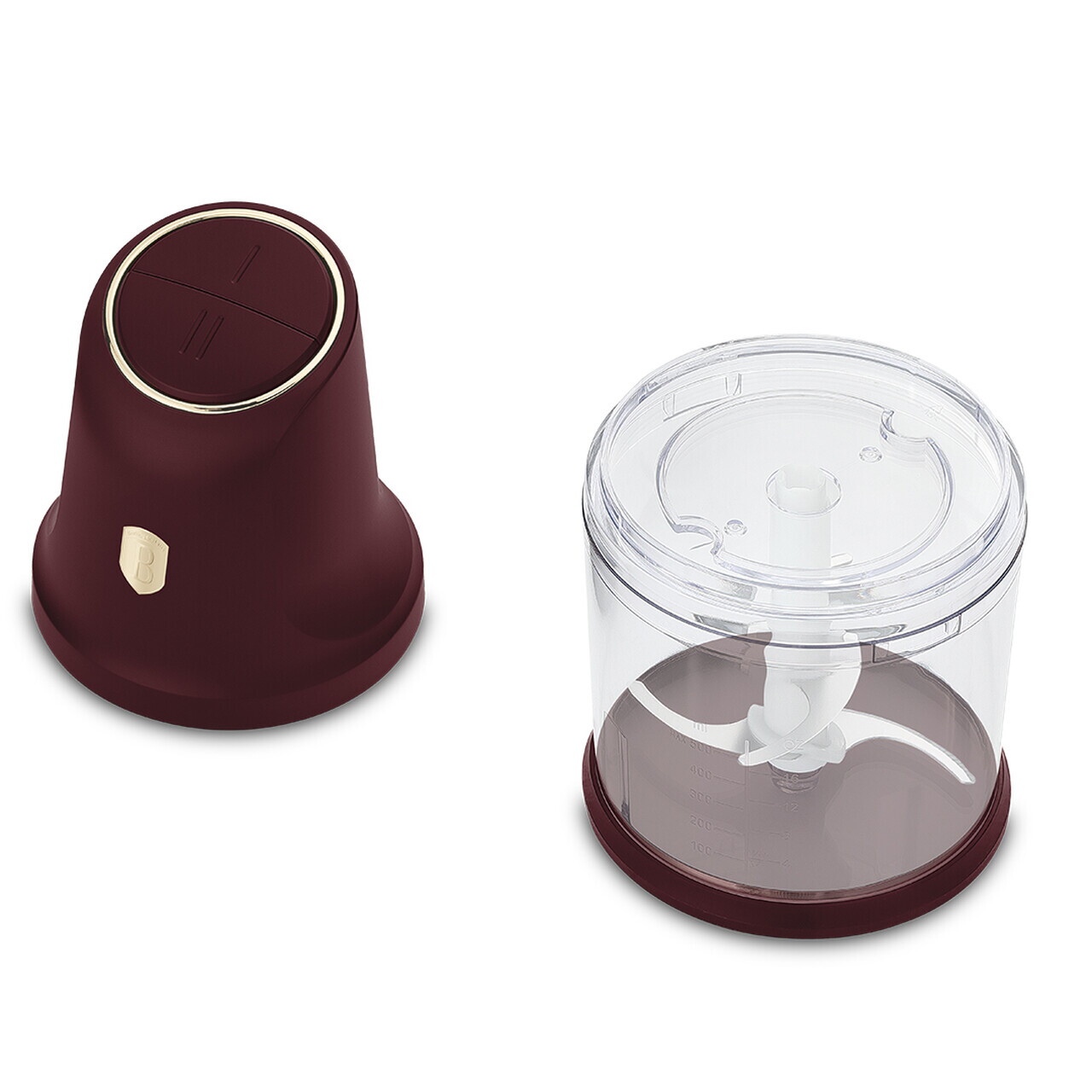 Tocator 2 in 1 Berlinger Haus, Leonardo, 1 L, inox/plastic, visiniu/transparent - imagine 3