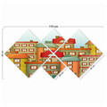 Set 4 tablouri decorative, 4MDF21275457, MDF, Imprimat UV, Multicolor