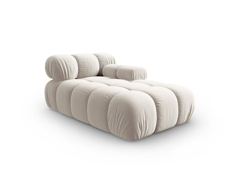 Sezlong living dreapta 1 loc, Bellis-51, Micadoni Home, 155x94x70 cm, catifea, bej inchis