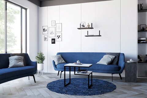 Masuta de cafea, asse home, wengen, 60x52x40 cm, alb