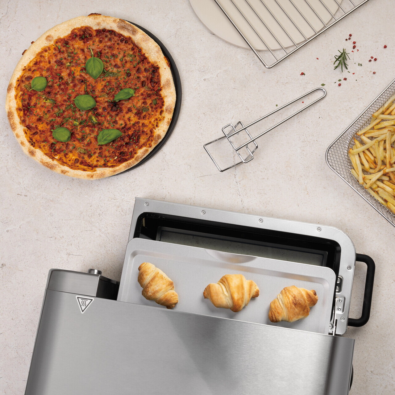 Cuptor electric pizza Berlinger Haus, Matte Black, 2000W, 18 L, argintiu - imagine 5