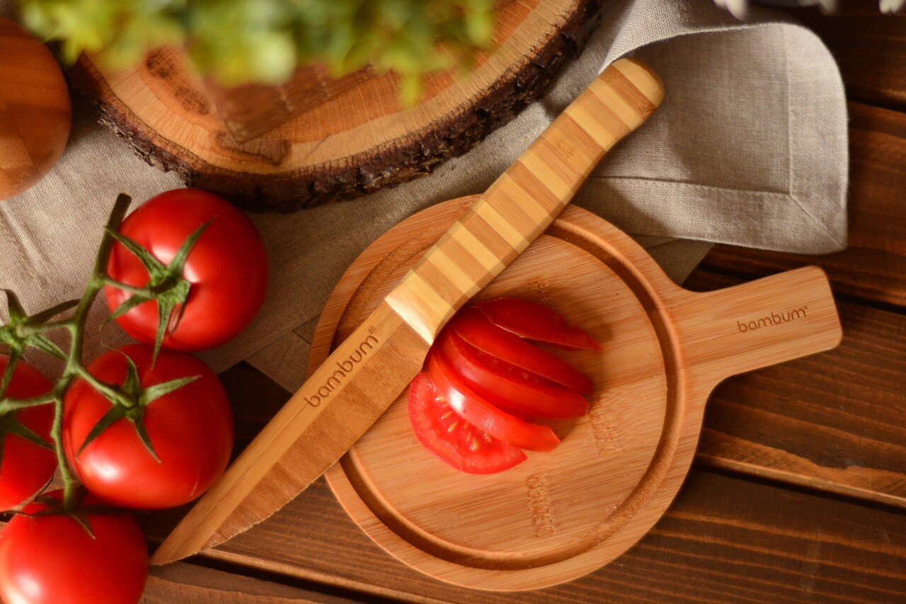 Tablă de prezentare a alimentelor din bambus, Hermia, 126MBM1116, Maro - view 7