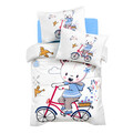 Lenjerie de pat pentru copii, My Bike, Patik, Bumbac Ranforce